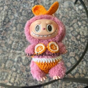 Labubu clothes -orange bikini